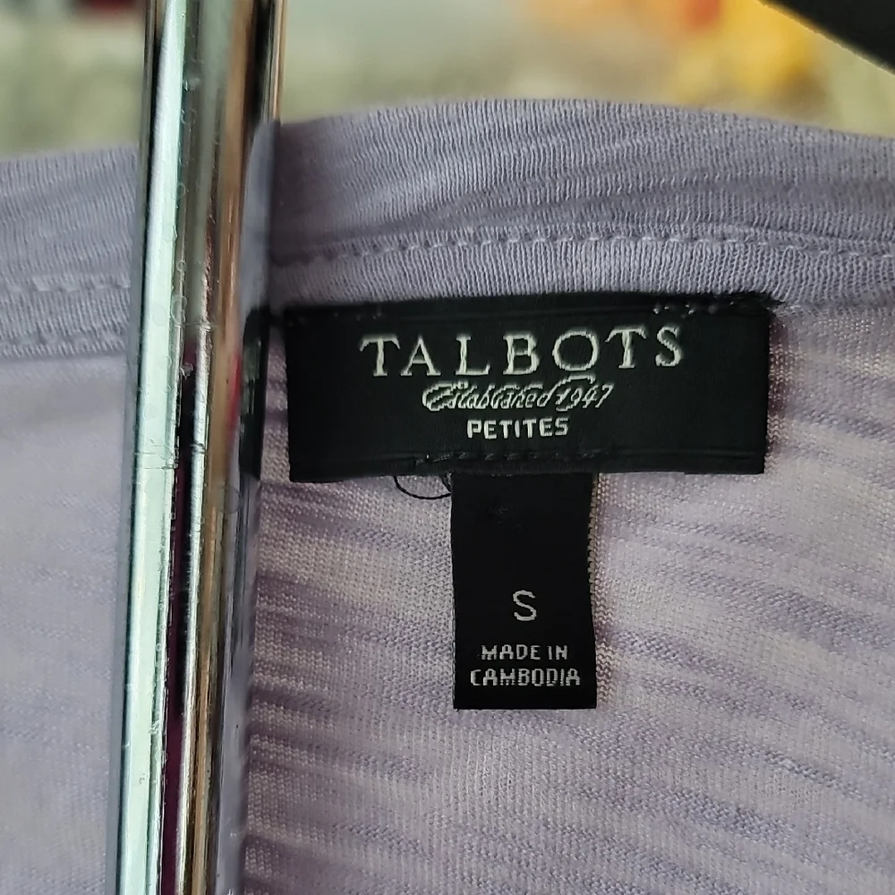 Talbots Light Purple Short Sleeve Tee - Picture 2 of 8